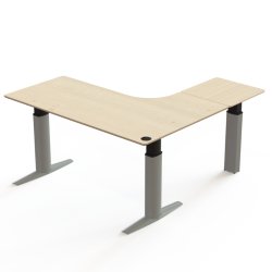 ConSet H�ve S�nkebord 180x180 - 501-23 - Ahorn bordplade - s�lv stel