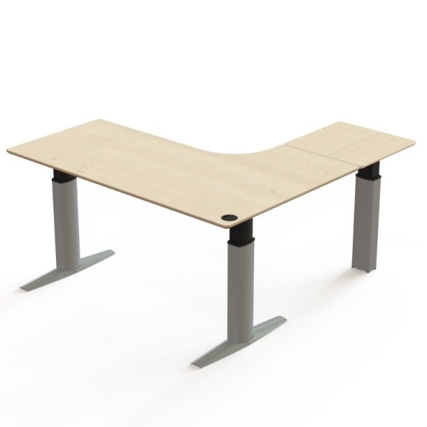ConSet H�ve S�nkebord 180x180 - 501-23 - Ahorn bordplade - s�lv stel