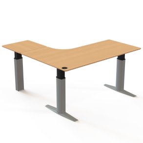 ConSet H�ve S�nkebord 180x180 - 501-23 - B�g bordplade - s�lv stel