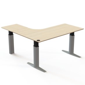 ConSet H�ve S�nkebord 180x180 - 501-23 - Ahorn bordplade - s�lv stel