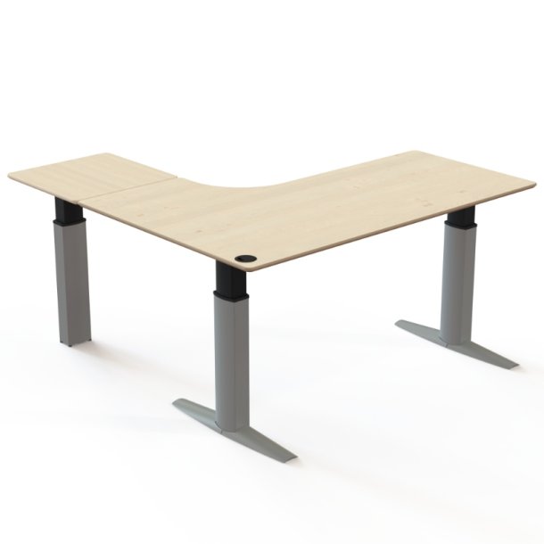 ConSet H�ve S�nkebord 180x180 - 501-23 - Ahorn bordplade - s�lv stel