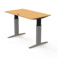 ConSet H�ve S�nkebord 140x80 - 501-23 - B�g bordplade - s�lv stel