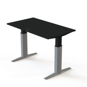 ConSet H�ve S�nkebord 140x80 - 501-23 - Sort bordplade - s�lv stel