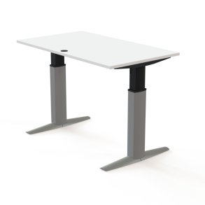 ConSet H�ve S�nkebord 140x80 - 501-23 - Hvid bordplade - s�lv stel