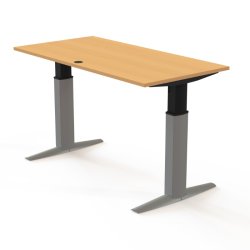 ConSet H�ve S�nkebord 160x80 - 501-23 - B�g bordplade - s�lv stel