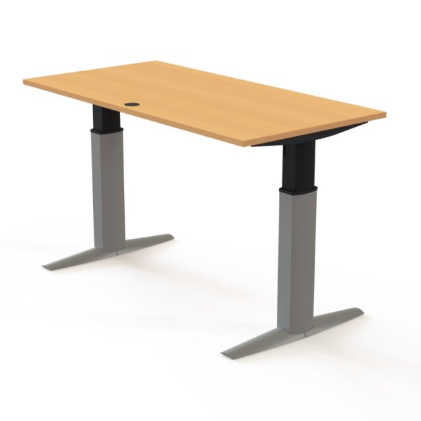 ConSet H�ve S�nkebord 160x80 - 501-23 - B�g bordplade - s�lv stel