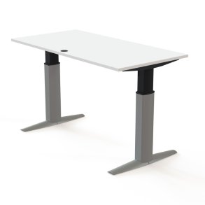 ConSet H�ve S�nkebord 160x80 - 501-23 - Hvid bordplade - s�lv stel