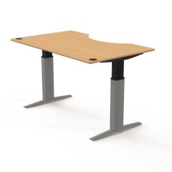 ConSet H�ve S�nkebord 160x100 - 501-23 - B�g bordplade - s�lv stel