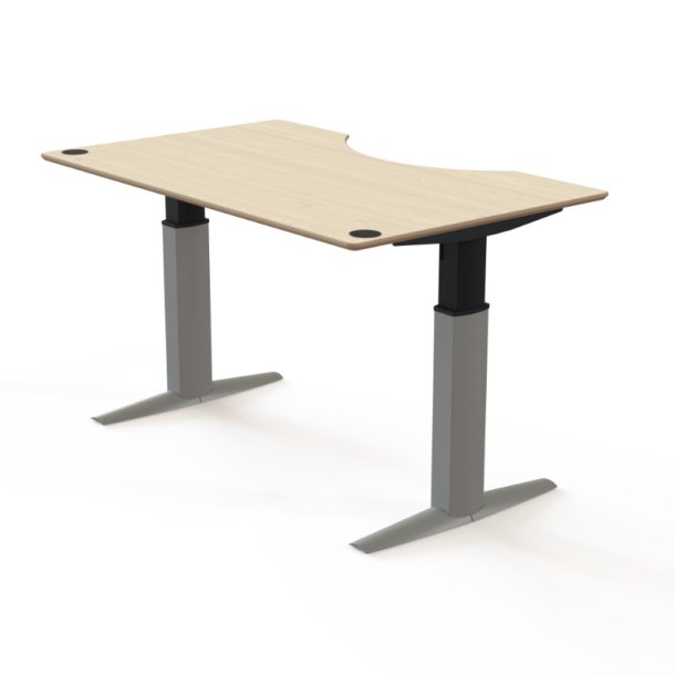 ConSet H�ve S�nkebord 160x100 - 501-23 - Ahorn bordplade - s�lv stel