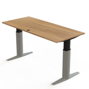 ConSet H�ve S�nkebord 180x80 - 501-23 - Valn�d bordplade - s�lv stel