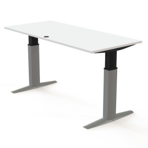 ConSet H�ve S�nkebord 180x80 - 501-23 - Hvid bordplade - s�lv stel