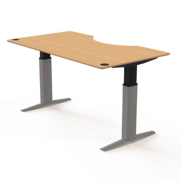 ConSet H�ve S�nkebord 180x100 - 501-23 - B�g bordplade - s�lv stel
