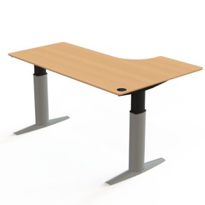 ConSet H�ve S�nkebord 180x120 - 501-23 - B�g bordplade - s�lv stel