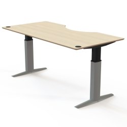 ConSet H�ve S�nkebord 200x100 - 501-23 - Ahorn bordplade - s�lv stel