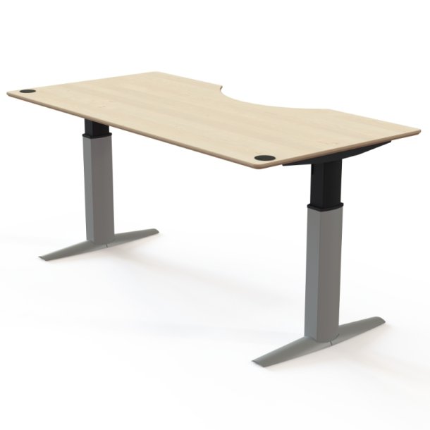 ConSet H�ve S�nkebord 200x100 - 501-23 - Ahorn bordplade - s�lv stel