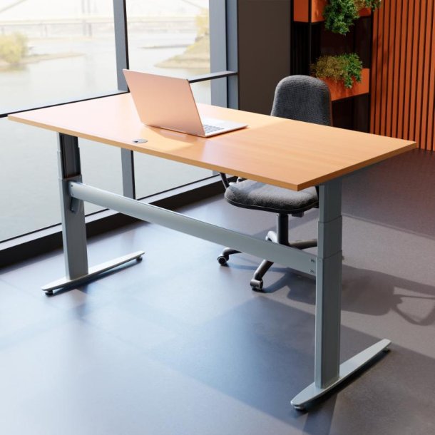 ConSet H�ve S�nkebord 100x80 - 501-25 - B�g bordplade - s�lv stel