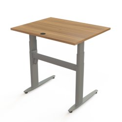 ConSet H�ve S�nkebord 100x80 - 501-25 - Valn�d bordplade - s�lv stel