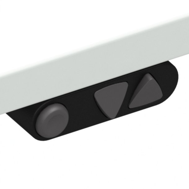 ConSet H�ve S�nkebord 100x80 - 501-25 - Hvid bordplade - s�lv stel