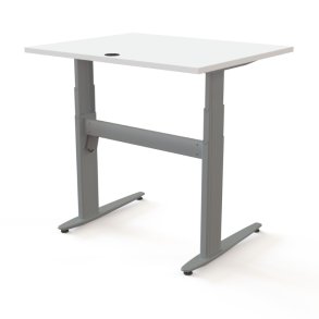 ConSet H�ve S�nkebord 100x80 - 501-25 - Hvid bordplade - s�lv stel
