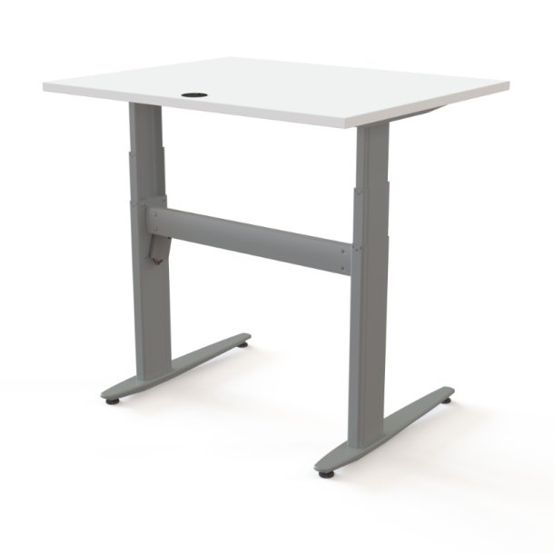ConSet H�ve S�nkebord 100x80 - 501-25 - Hvid bordplade - s�lv stel