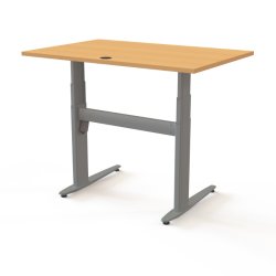ConSet H�ve S�nkebord 120x80 - 501-25 - B�g bordplade - s�lv stel