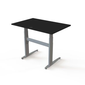 ConSet H�ve S�nkebord 120x80 - 501-25 - Sort bordplade - s�lv stel
