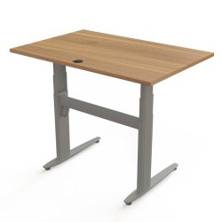ConSet H�ve S�nkebord 120x80 - 501-25 - Valn�d bordplade - s�lv stel