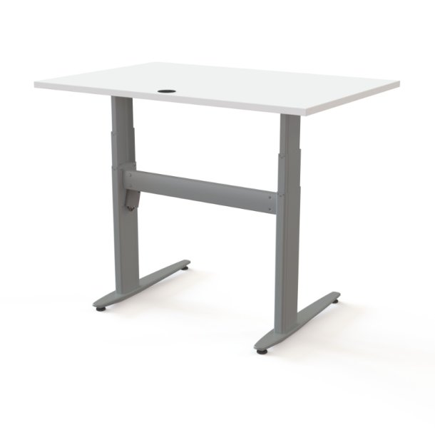 ConSet H�ve S�nkebord 120x80 - 501-25 - Hvid bordplade - s�lv stel