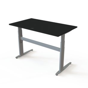ConSet H�ve S�nkebord 140x80 - 501-25 - Sort bordplade - s�lv stel