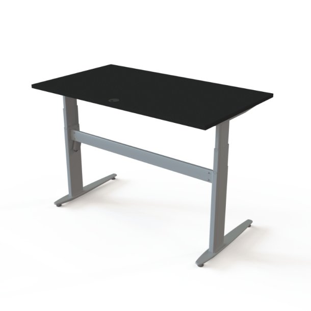 ConSet H�ve S�nkebord 140x80 - 501-25 - Sort bordplade - s�lv stel