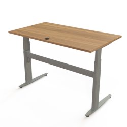 ConSet H�ve S�nkebord 140x80 - 501-25 - Valn�d bordplade - s�lv stel