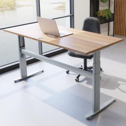 ConSet H�ve S�nkebord 140x80 - 501-25 - Valn�d bordplade - s�lv stel