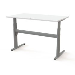 ConSet H�ve S�nkebord 140x80 - 501-25 - Hvid bordplade - s�lv stel