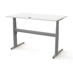 ConSet H�ve S�nkebord 140x80 - 501-25 - Hvid bordplade - s�lv stel