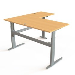ConSet H�ve S�nkebord 160x160 - 501-25 - B�g bordplade - s�lv stel