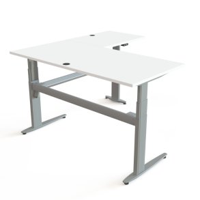 ConSet H�ve S�nkebord 160x160 - 501-25 - Hvid bordplade - s�lv stel
