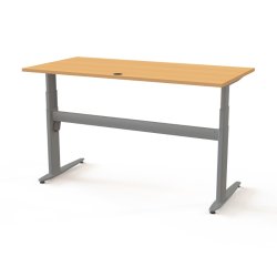 ConSet H�ve S�nkebord 160x80 - 501-25 - B�g bordplade - s�lv stel