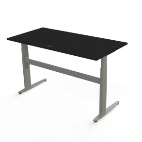 ConSet H�ve S�nkebord 160x80 - 501-25 - Sort bordplade - s�lv stel