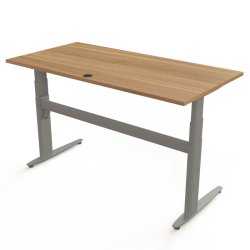 ConSet H�ve S�nkebord 160x80 - 501-25 - Valn�d bordplade - s�lv stel