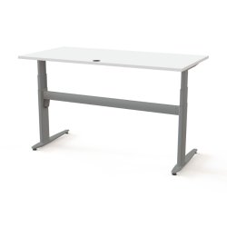 ConSet H�ve S�nkebord 160x80 - 501-25 - Hvid bordplade - s�lv stel