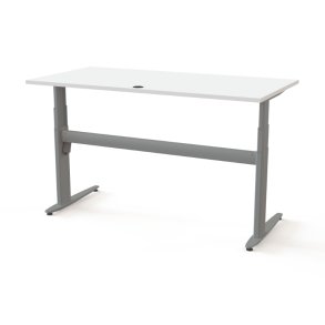 ConSet H�ve S�nkebord 160x80 - 501-25 - Hvid bordplade - s�lv stel