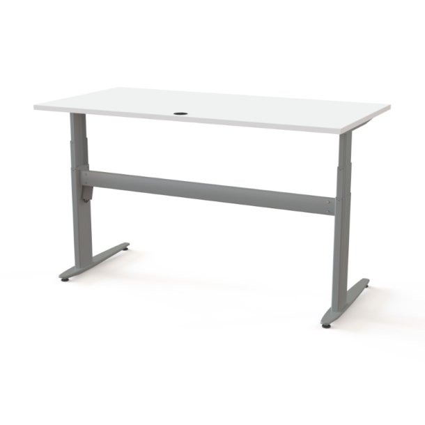 ConSet H�ve S�nkebord 160x80 - 501-25 - Hvid bordplade - s�lv stel