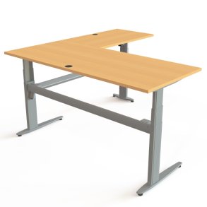 ConSet H�ve S�nkebord 180x180 - 501-25 - B�g bordplade - s�lv stel