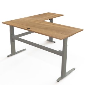 ConSet H�ve S�nkebord 180x180 - 501-25 - Valn�d bordplade - s�lv stel