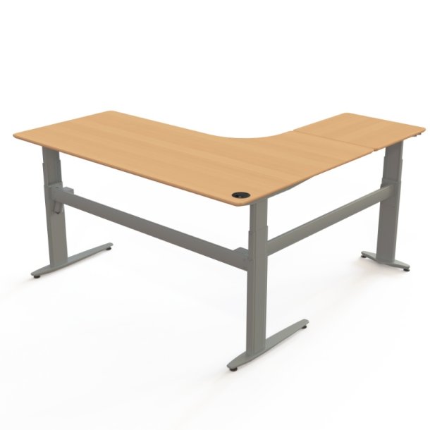ConSet H�ve S�nkebord 180x180 - 501-25 - B�g bordplade - s�lv stel
