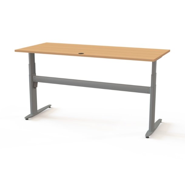 ConSet H�ve S�nkebord 180x80 - 501-25 - B�g bordplade - s�lv stel