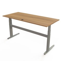 ConSet H�ve S�nkebord 180x80 - 501-25 - Valn�d bordplade - s�lv stel