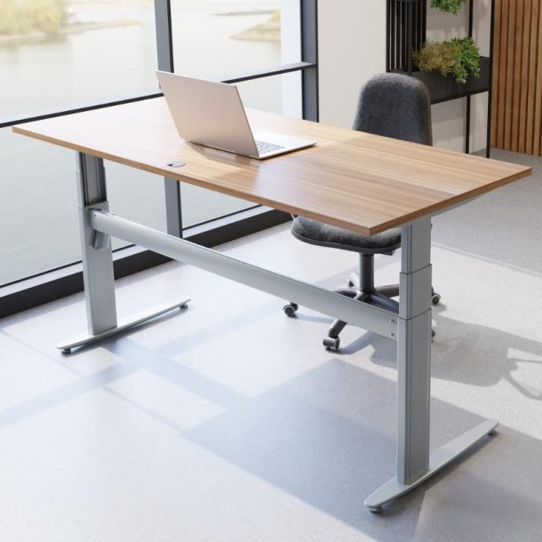 ConSet H�ve S�nkebord 180x80 - 501-25 - Valn�d bordplade - s�lv stel