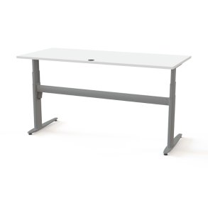 ConSet H�ve S�nkebord 180x80 - 501-25 - Hvid bordplade - s�lv stel