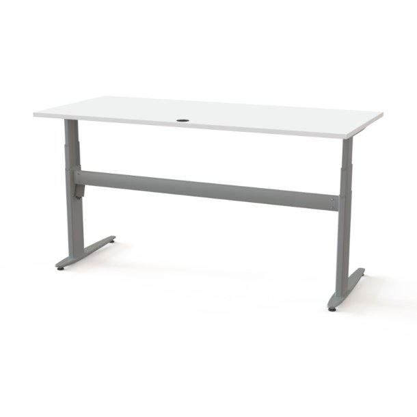 ConSet H�ve S�nkebord 180x80 - 501-25 - Hvid bordplade - s�lv stel